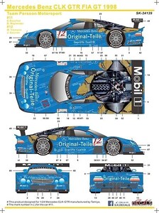 SKデカール SK24139 1/24 メルセデス ベンツ CLK GTR FIA GT 1998 チーム Persson Motorsport