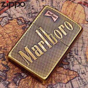 1円 マルボロ Marlboro Zippo 真鍮製 ライター ジッポー 立体感 zippo オイルライター 新品 喫煙グッズ 未使用