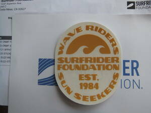 ◆新品U.S.限定サーフライダー【Surfrider　Foundation】ロゴSEEKERSステッカー限定◆