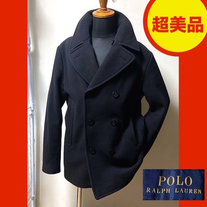 96Y241205P上美品 RalphLauren ラルフローレン メンズ ウール Pコート ピーコート 大きいサイズ XXL 検 ジャケット ブルゾン ダウン レザー