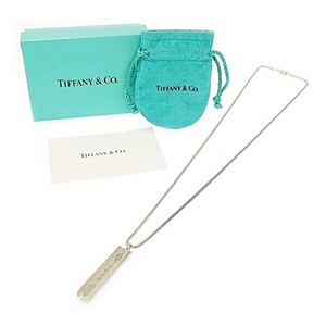 【箱付き】 TIFFANY&Co. ティファニー シルバー 1837 プレート ネックレス 12.0g 925刻印 264749 ネックレス