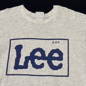 90s Lee ボックス スクエアロゴ スウェット トレーナー USA製 リー　　90年代 シモフリボディ クルーネック アメリカ製 MADE IN USA YL586