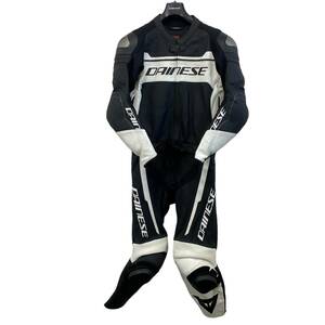 【美品】 DAINESE ダイネーゼ CW MISTEL 2PCS LEATHER SUIT ツーピース レーシングスーツ ブラック系・黒系 サイズ52 (Lサイズ) 6545-160