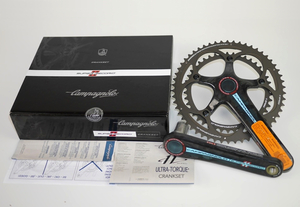 新品 158,000円 CAMPAGNOLO SUPER RECORD TITAN カンパ スーパーレコードFC11-SR293CTクランクセット42/54カーボン172.5 mmロード用11速11s