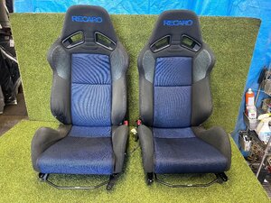 社外 マツダ RX8 RX-8 SE3P TypeS レカロ RECARO SR-7 ASM LIMITED BLUE 青 ブルー 運転席 助手席 シート セミバケットシート 中古 81-092