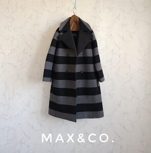 超高級 極美品 希少 Maxmara 憧れの一級品モダンチェスターコート max&co. マックスアンドコー マックスマーラ スキューバ風生地