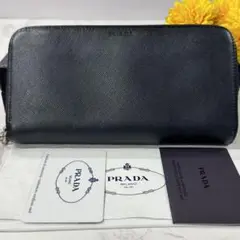 新品同様‼️ プラダ　PRADA 財布　長財布　サフィアーノ　ラウンドファスナー