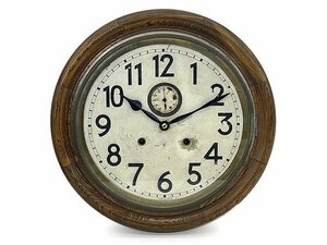 詳細不明 昭和レトロ アンティーク 丸型 アイチ時計 掛け時計 ゼンマイ時計 手巻き式 振り子時計 古時計 ボンボン時計 時打ち 直径41cm