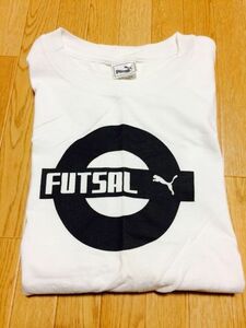 ☆即決！珍品PUMA ロゴTシャツ FUTSAL マーク ホワイト Lサイズ PUMA JAPAN KAZU TURN IT ON フットサルロゴ