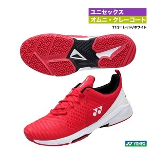 【SHTS3MGC(713) 26.0】YONEX(ヨネックス) テニスシューズ　パワークッション ソニケージ3メンGC　レッド/ホワイト　新品未使用 