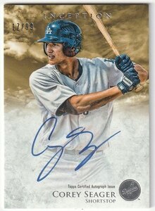 2013 BOWMAN INCEPTION Corey Seager RC Auto #/99 現 TEXAS RANGERS