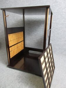 水指棚 吉野棚 [B33496] 高さ48cm 縦横33cm 替え枠付き 茶道具