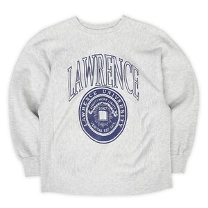 Famous Sportswear 90s リバースウィーブタイプ スウェット カレッジ プリント USA製 ヴィンテージ 古着 (-3814) 霜降りグレー L