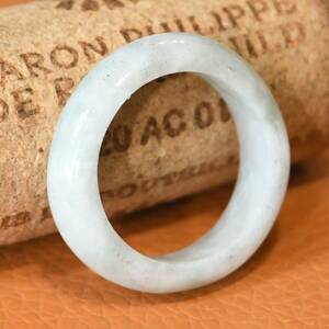 J1210　ヒスイ　翡翠　リング　指輪　15.5号　B級　※表面処理が不均一です。　送料込