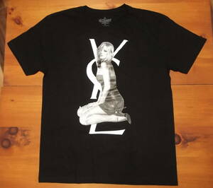 新品 【Kate Moss】 ケイトモス セクシー プリント Tシャツ 黒 XL // セレブ スーパーモデル