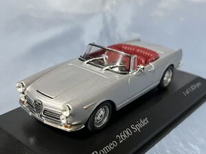 ミニチャンプス 製　　アルファロメオ 2600 スパイダー　　1964年　　シルバー　　　1/43