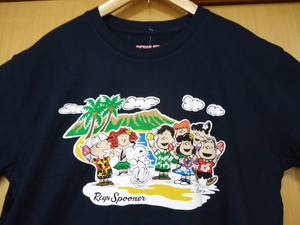 即決　ハワイ　レインスプーナー　reyn spooner　ピーナッツ　スヌーピー　コラボ　Ｔシャツ　紺色　Ｌ　新品　未使用品