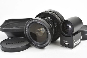 ★良品★Mamiya マミヤ Sekor P 75mm F5.6 for Universal Press ユニバーサルプレス用 ファインダーセット♪/r41