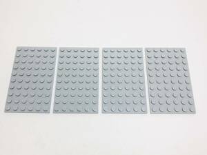 【新品未使用】レゴ　LEGO　プレート　6x10 グレー　ライトグレー　新灰　4枚　６×１０