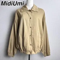 MIDIUMI ミディウミ　シャツ　ジップ　ブルゾン　ベージュ