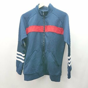 ◇ adidas アディダス スポーティー ジャージ 三本線 キッズ 子供服 長袖 パーカー サイズ160 ネイビー メンズ E