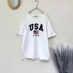 ブラウニー　USA英字国旗プリントTシャツ 1988 コットン100% 半袖