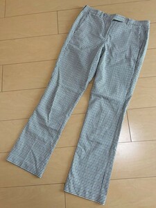 【美品】　S Max Mara DESIGN FOR EASY LIVING　マックスマーラ　チェックパンツ　36号　レディース　Sサイズ相当　155/60A　モロッコ製