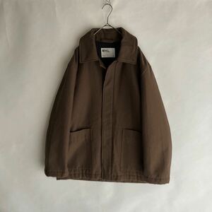 【美品】 MHL. COTTON WOOL DRILL エムエイチエル マーガレットハウエル カバーオール風 ジャケット アウター ブラウン size M sk