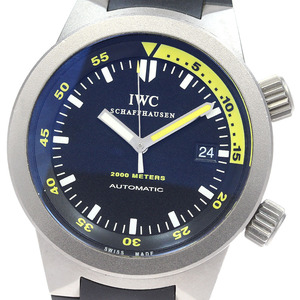 IWC SCHAFFHAUSEN IW353804 アクアタイマー オートマティック2000 デイト 自動巻き メンズ 保証書付き_826949