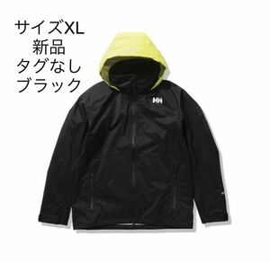 サイズXL 新品 タグなし ブラック HELLY HANSEN Brisk Light Jacket HH12201 ナイロンジャケット スタンドカラー 撥水 黒 暴風 パーカー