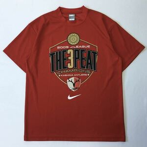 [ 2009 ] NIKE 鹿島アントラーズ サッカー Jリーグ 3連覇 記念 tシャツ 半袖 メンズ M J1 ナイキ トレーニング シャツ エンブレム 内田篤人