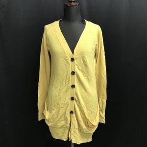 ズーティーデシュセット/ZOOTIE DES SUCETTES★ロング丈カーディガン【レディースF/黄/yellow/長袖】cardigan◆BH814