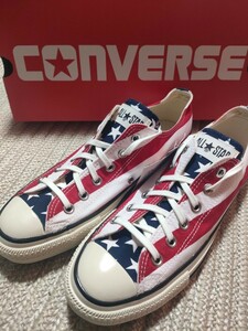 新品 定価9350 CONVERSE ALLSTAR OX コンバース オールスター ローカット 26cm STARS＆BARS 星条旗 赤 紺 レッド US7.5