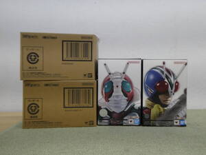 098-Z76) 中古品 仮面ライダーV3 ライダーマン S.H.Figuarts 真骨彫製法 フィギュア 2点セット 輸送箱 魂ウェブ バンダイ