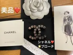 レア　シャネル　CHANEL ココマーク　レジン　BTS 黒　ミラー　ブローチ