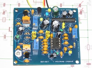 プロダクト検波基板キット。 IF＝455khz。　SN16913 ：select OSC 453.5 or 456.5 kHz。(LSB or USBを切り替え）大人向。RK-234キット。