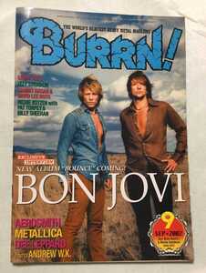 Burrn 2002年9月号 BON JOVI SAMMY HAGAR DAVID LEE ROTH AEROSMITH 陰陽座 FILTER DEF LEPPARD