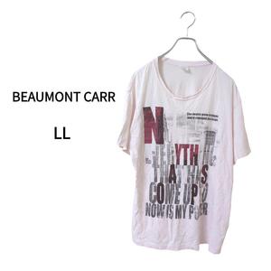 BEAUMONT CARR（LL）フロントビックプリントTシャツ＊綿100％