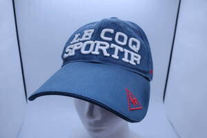 【感謝セール】le coq sportif(ルコックスポルティフ) キャップ 紺 レディース フリーサイズ ゴルフ用品 2210-0318 中古