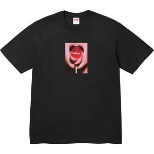 L 24AW Supreme　Lollipop ロリポップ　Tee 半袖Tシャツ Tシャツ Black ブラック　黒　 ホワイト ロゴ Candy キャンディ　飴