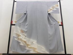 平和屋野田店■訪問着　刺繍　地紙吉祥花文　暈し染め　金彩　逸品　n-yt0947