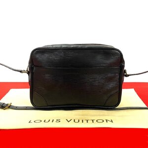 極 美品 LOUIS VUITTON ルイヴィトン トロカデロ エピ ロゴ レザー 本革 ミニ ショルダーバッグ ポシェット ブラック ノワール 483-3