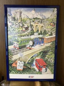 機関車 きかんしゃ トーマス ランド オリジナル ポスター THOMAS LAND POSTER THE TANK ENGINE & FRIENDS Limited 2001 青枠