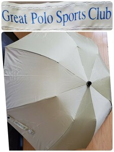 送料無料★Great Polo Sports Club ジャンプ式 折りたたみ傘 ベージュ