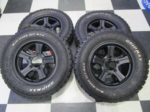 weds KEELER 中古 15インチ 5.5J+19 5H139.7 新品 21年製 GRIPMAX MUD RANGE R/T 185/85R15 ※塗装済、ジムニー設定