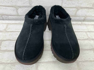 美品 ☆ UGG NEW HEIGHTS COZY CLOG 1162510 アグ ムートン ショートブーツ スリッポン つっかけ レディース ブラック US6 23cm ボア