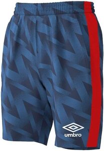 【KCM】Z-umbro-227-S★展示品★【UMBRO/アンブロ】メンズ　ジャガートプラクティスショーツ　サッカー　UUUNJD86　ネイビー　サイズ S