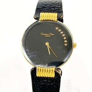 【1円スタート】Christian Dior クリスチャンディオール 46 153-3 バギラ GP ブラック文字盤 クオーツ レディース腕時計 ジャンク 335126