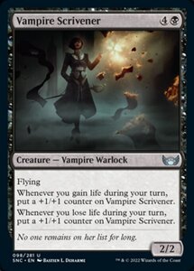 MTG ■黒/英語版■《吸血鬼の公証人/Vampire Scrivener》★FOIL★ ニューカペナの街角 SNC 　