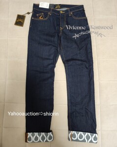 新品 ヴィヴィアンウエストウッド アングロマニア×リー スクイグルデニムパンツ VivienneWestwood squiggle denim pants ジーンズ